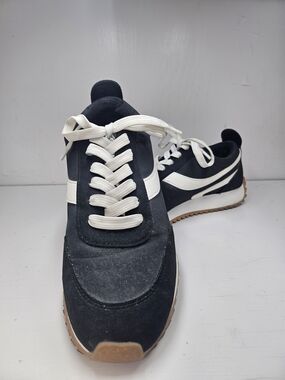 Steve Madden Black and White Retro Runner Sneakers